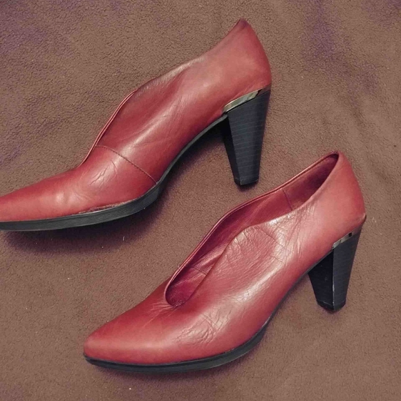 Hispanita Glove burgundy pumps - Picture 5 of 6